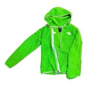 New North Face Fleece Zip Up Green Jacket Size Medium